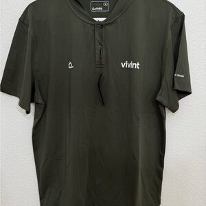 Vivint Polo Short Sleeve Shirt Olive Sports Golf Mens Size M Official New NWT